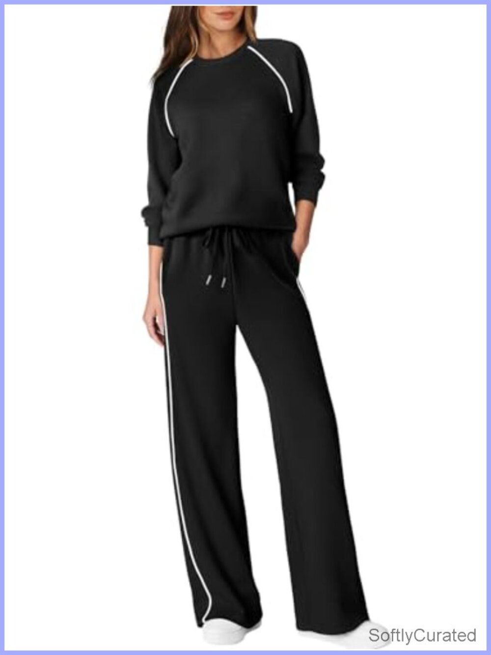 Women 2 Piece Lounge Set Sweatsuit Fall Outfits Wide Leg Pants Tracksuit